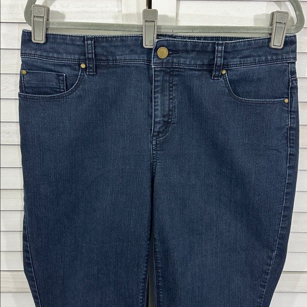 Chico's Platinum Ankle Jeans Size 1.5 (10) Dark Wash - Picture 4 of 15